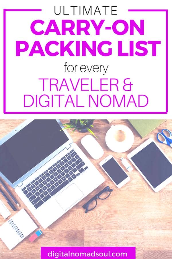 Carry-On Packing List, Hand Luggage, Cabin Bag, Digital Nomad, Remote Work, Online Job, Long-Term Travel, Travel Tips, Travel Hacks, Beginner, Backpacker 4