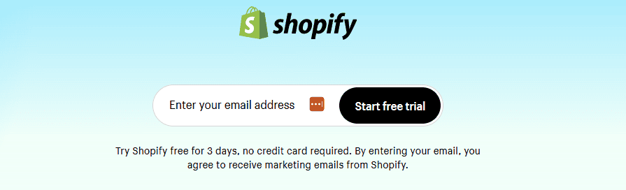 Shopify free trial