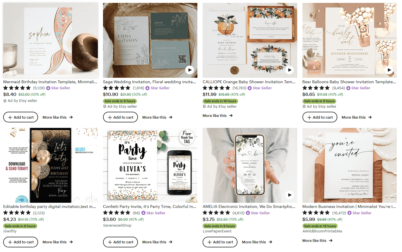 Digital Product to Sell on Etsy - Invitation Templates