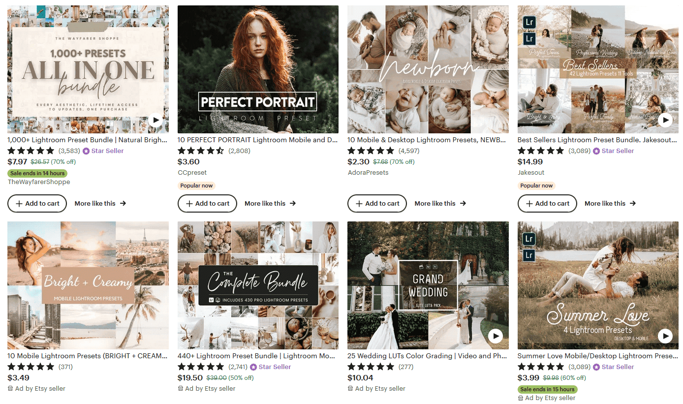 Digital Product to Sell on Etsy - Photo Presets
