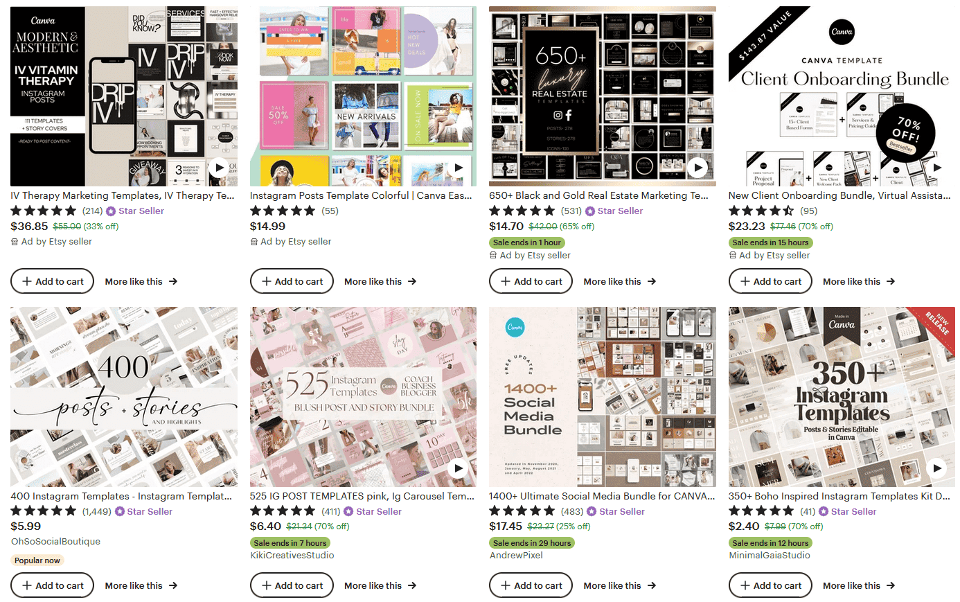 Digital Product to Sell on Etsy - Social Media Templates