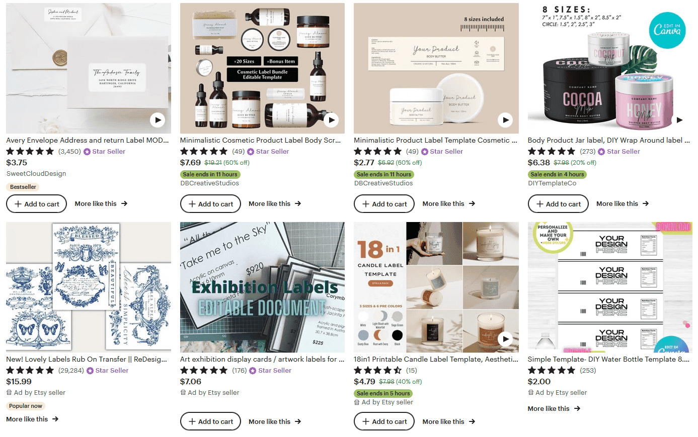 Digital Product to Sell on Etsy - Labels and tags